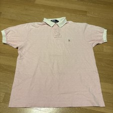 Vintage Ralph Lauren Polo Shirt Womens Large Pink Pony 90s USA Made Vtg Golf