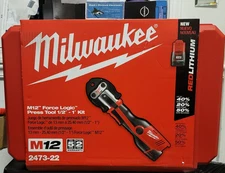 Milwaukee 2473-22 M12 12V Lithium-Ion Force Logic Cordless Tool Kit (NEW)