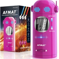AFMAT PSX5ET Electric Pencil Sharpener for Colored Pencils 7-11.5mm, Fully Au...