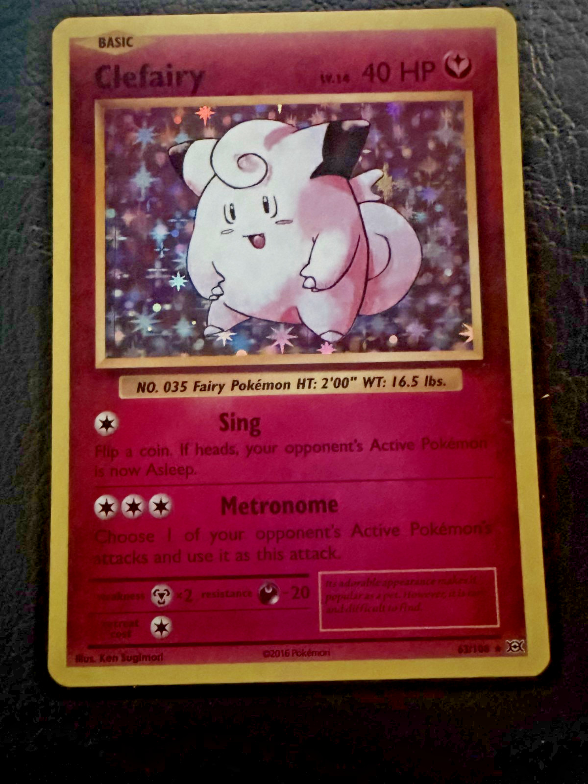 Clefairy (63/108) - XY: Evolutions Holo Rare - Pokemon Card