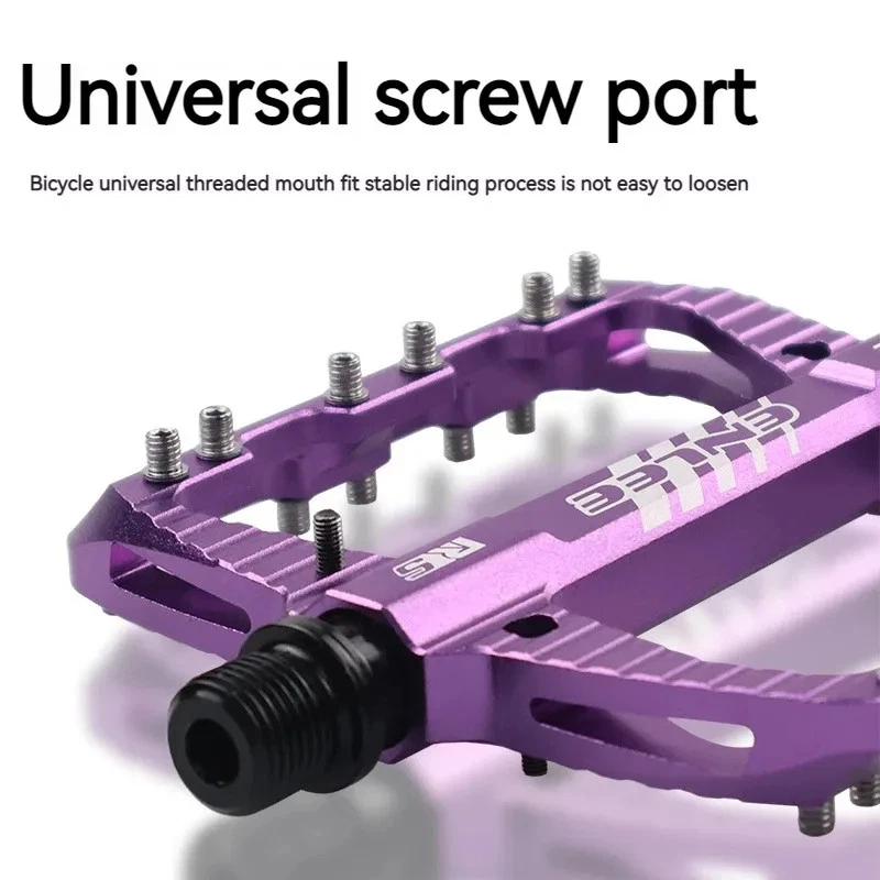 Pedales de plataforma para bicicleta de carretera MTB DU rodamiento sellado accesorios de pedal antideslizante Foto 4 de 4