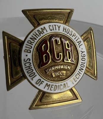 10 Karat Morgans Yellow Gold Graduation Pin,Burnham City Hospital Medical