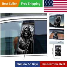 1 Pair Halloween Skull Stickers and Decals, Horror Gothic Skull Skeleton Car ...