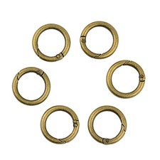 6 pieces round spring snap hook clip key handbag purse