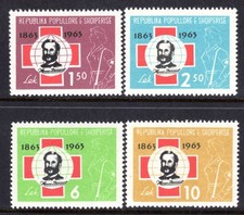 Albania Scott # 649-52 VF MNH 1963 100 Years Henri Dunant Red Cross Founder