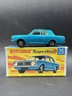 Vintage Lesney Matchbox Superfast #25 BLUE FORD CORTINA GT Original Box COMPLETE