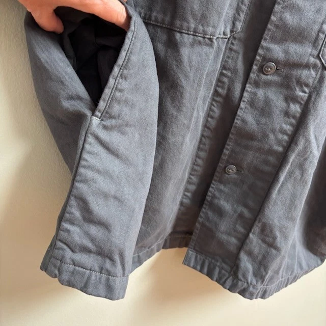 UNIQLO Mens Utility Chore Button Up Shirt Size XL Gorpcore Gray Pockets Work - Image 3 of 4