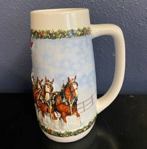 2009 Budweiser Holiday Stein-By Brax - #CS699-"A Holiday Tradition" W/Box - Picture 3 of 7