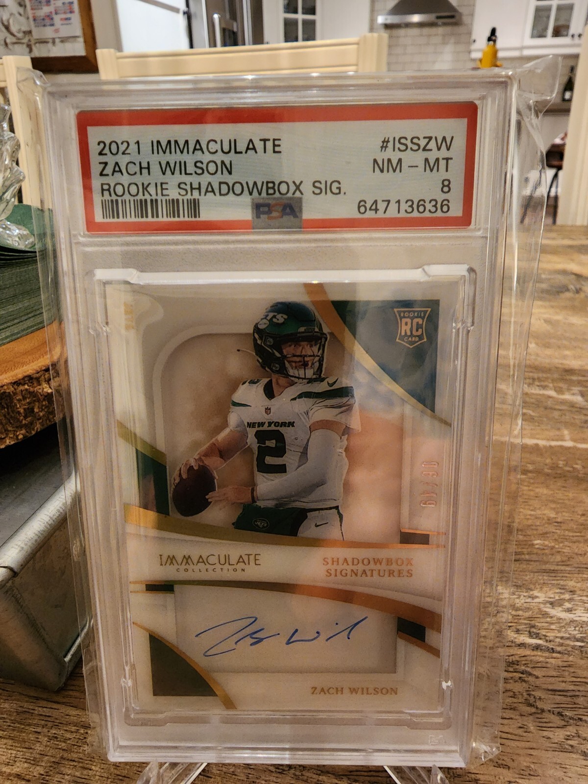 Zach Wilson Panini Immaculate Collection Rookie Shadowbox Signatures #ISSZW Base