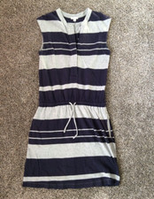 GAP Women's Sleeveless Pocketed Dress Gray & Blue Size XS