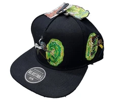 NWT Rick & Morty Portal on Side Snapback Hat Officially Licensed Alien Monster