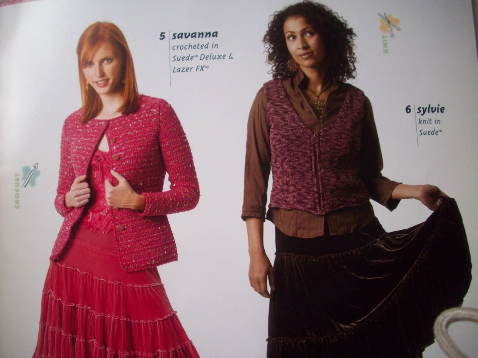 Berroco SUEDE knitting pattern booklet scarf sweaters - Image 3 of 4