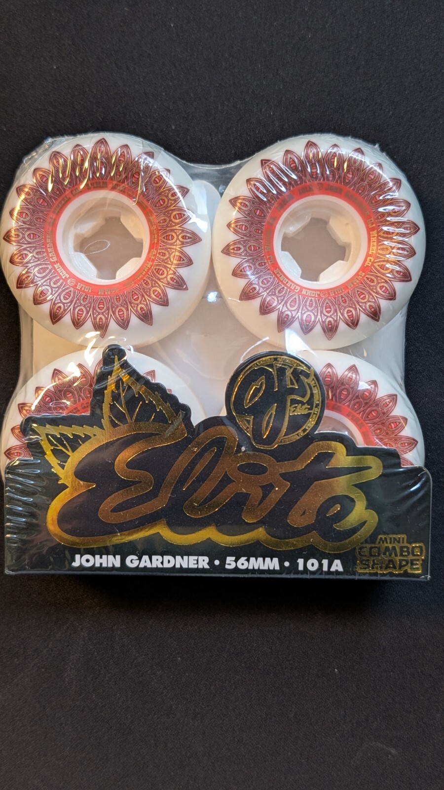 OJ Elite John Gardner 56MM 101A White Gold Mini Combo skateboard wheels set of 4
