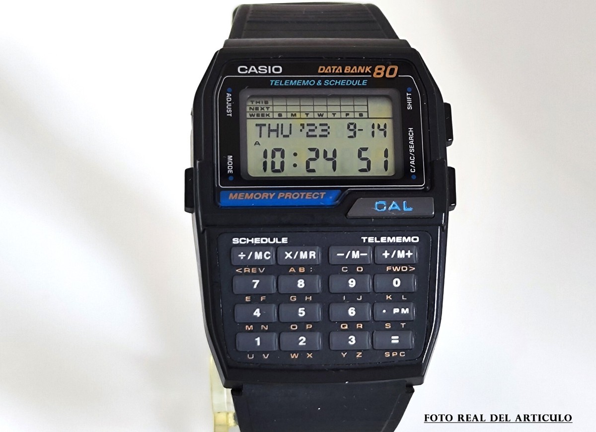 VINTAGE CASIO WATCH DATABASE-CALCULATOR DBC-80-1R C, QW.1486 TELEMEMO 80 YEAR 98 VINTAGE CASIO WATCH DATABASE-CALCULATOR DBC-80-1R C, QW.1486 TELEMEMO 80 YEAR 98
