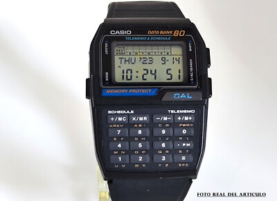 VINTAGE CASIO WATCH DATABANK-CALCULATOR DBC-80-1R C, QW.1486