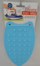 NEW SILICONE IRON REST MAT PAD 10" x 5½" 25 x 14cm HEAT RESISTANT 500°F BLUE