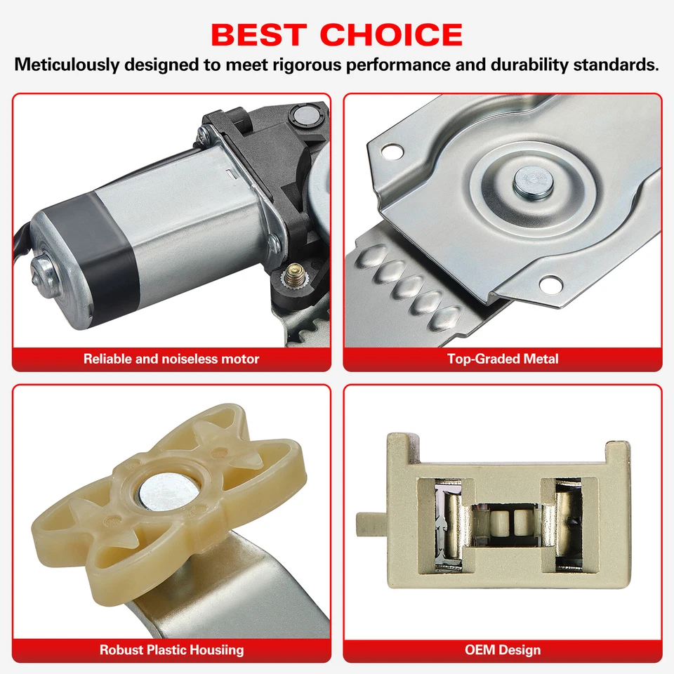 Power Window Regulator W/Motor Front Left Side For 1980-1997 Ford F-350 741674 Foto 2 de 4