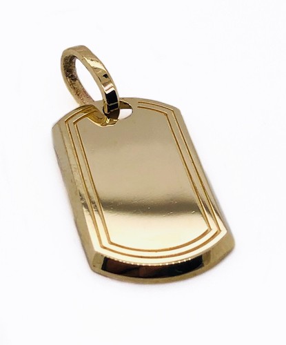 Mens 10K Solid Yellow Gold Custom Dog 
