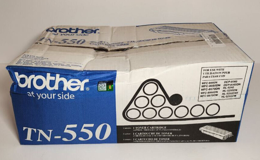 BROTHER TN550 TN-550 TONER CARTRIDGE BLACK - GENUINE OEM - OPEN BOX | eBay