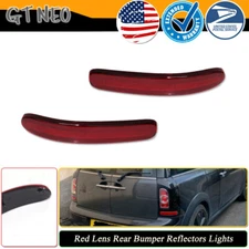 L+R Red Lens Rear Bumper Tail Reflector Lights For 08-14 Mini Cooper Clubman R55