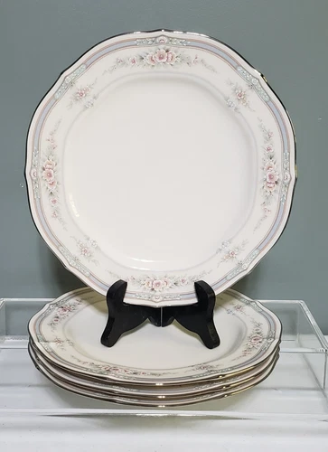 Set of 4 Noritake Rothschild #7293 Salad Plates, Ivory China 8-1/4" Beautiful!!