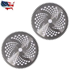 2 Pack 10" x 80T For Cutter Trimmer Weed Eater Peplace Carbide Tip Brush Blades