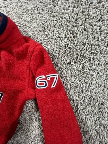 Ralph Lauren Polo Red Boy Fleece 1/4 Zip Fleece Pullover Sweatshirt Sz 18 Months - Picture 3 of 12