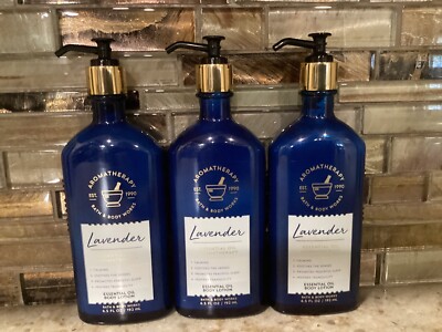 Bath & Body Works ~ LAVENDER ~ Essential Oil Aromatherapy Body Lotion ~ LOT of 3