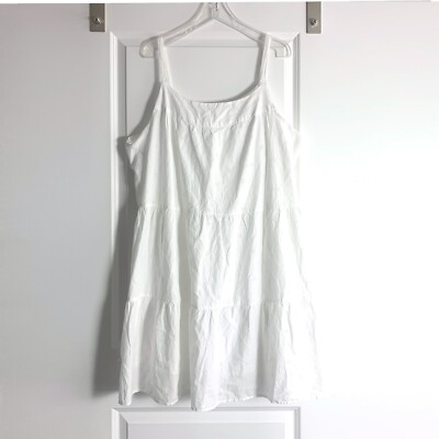 Beach Lunch Lounge Tiered Eyelet Dress White Sz XXL Bridal Beach Sun  Coastal SEE | eBay