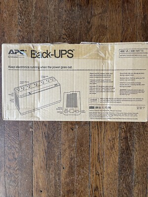 APC battery backup surge protector 600 VA/ 330 Watts 67 Minutes Runtime PC Loads