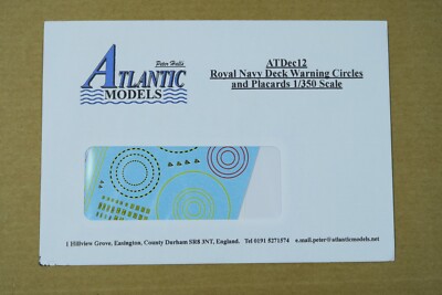 Atlantic Models ATDec12 Decal Set f. Royal Navy Deck Warning Circles 1/350 z1207