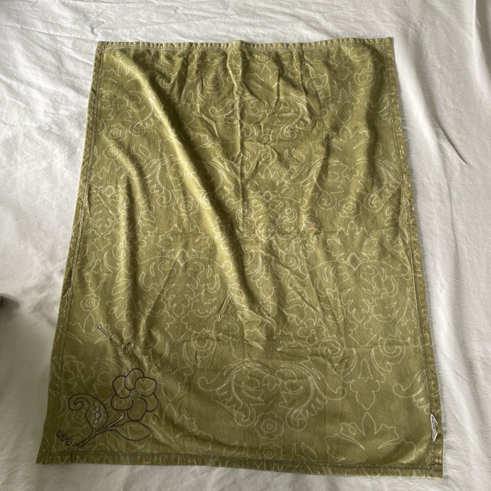 Cocalo Baby Girl Blanket Green Flower Butterfy Olive Maroon Soft