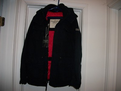 Abercrombie & Fitch Hooded Cotton Men's Parka Lined Medium New