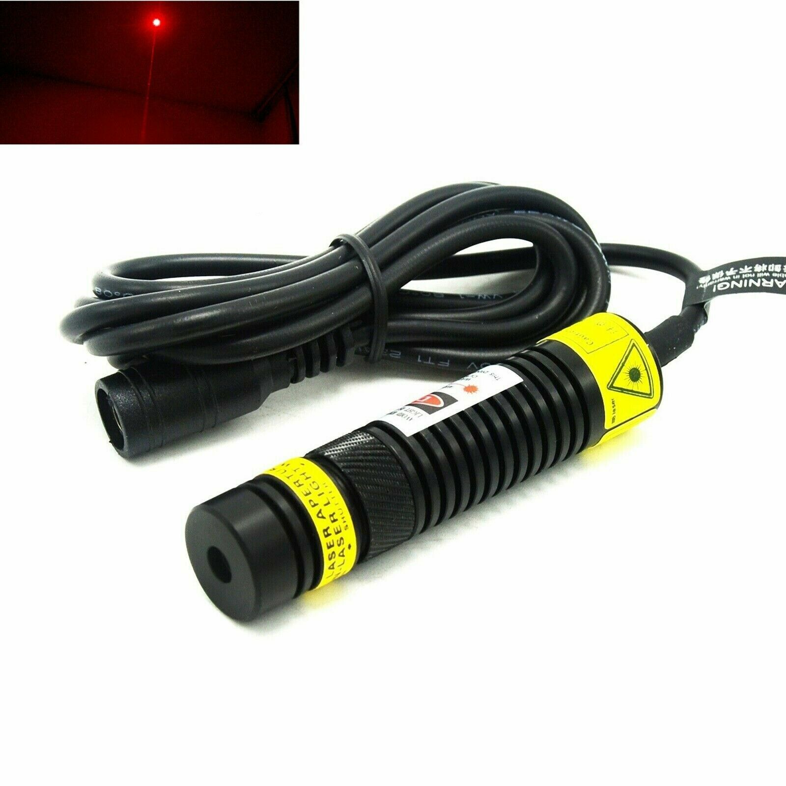 Focusable 650nm 100mW Red Dot Locator Laser Diode Module 5V 16x68mm