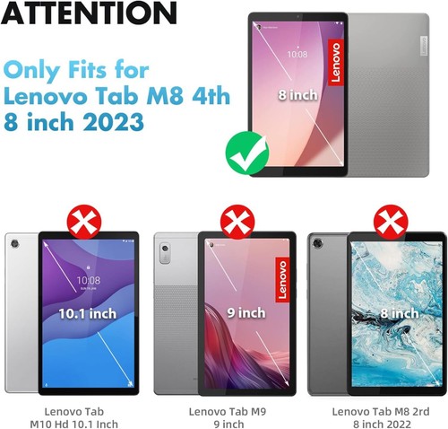 SEYMAC Case for Lenovo Tab M8 4th 8.0 inch 2024 2023 with Screen (PACK OPENED) - 第 3/8 張圖片