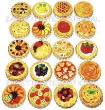 Barbi Dollhouse Miniature Food Mini Pies Fruit Whole Tiny Cakes Dessert ???? 1pc