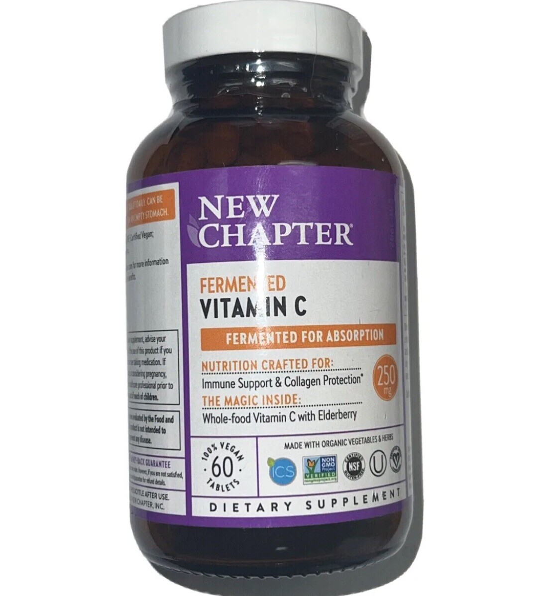 🔥🔥New Chapter Fermented Vitamin C 250 mg Dietary Supplement,60 tabs, 07