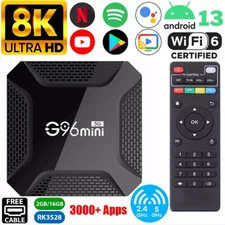 Android 13.0 Smart TV Box 8K HDMI Quad Core HD 2.4G WIFI Media Stream Player New