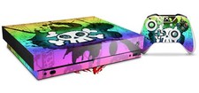Skin for XBOX One X Console Controller Cartoon Skull Rainbow Decal