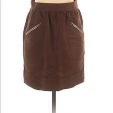 Falda Walter Baker Marrón Bengalina - Marrón Talla 8 Detalles Cremallera NUEVA $178