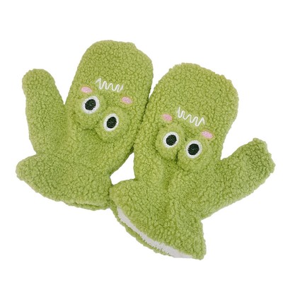 Plüschfroschhandschuhe Kind Thermohandschuhe Für Kinder Cartoon-Handschuh