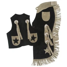 Tough1 Kid's Vest & Chap Set w/ Stars