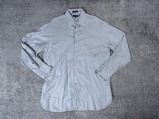 John W Nordstrom  Shirt Mens 16.5 Dress Gray Striped Long Sleeve Button Up Work