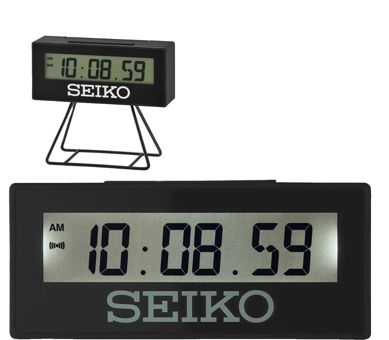 Relojes despertadores de Seiko Negro y Radio Reloj
