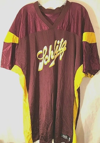 Schlitz Gusto #60 Game Gear Vintage 60s 70s Maroon Gold Football Jersey 2XL