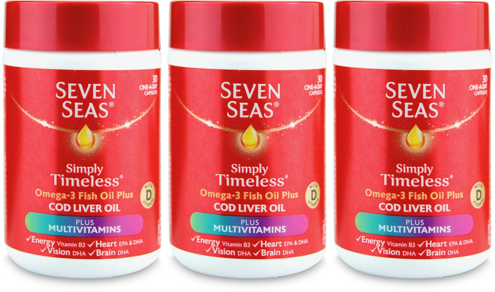 Seven Seas Omega-3 Fish Oil + Cod Liver Oil Capsules - 30 Capsules - Image 5