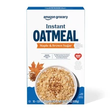 Amazon Grocery Maple & Brown Sugar Instant Oatmeal 15.1 Oz 10 Ct Previously H...