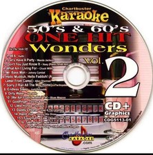 CHARTBUSTER 50  s  60  s ONE HIT WONDERS VOL 2 KARAOKE CDG DISC soft rock 5113-01