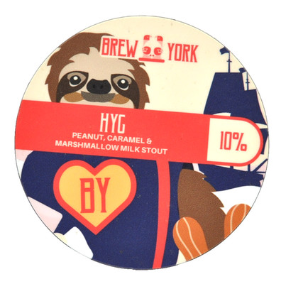 BREW YORK BREW Co. KEG PUMP CLIP ''HYG'' MILK STOUT foamex