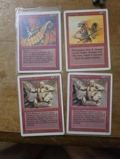 Mtg Revised Shivan Dragon, Earth Elemental X2, Disintegrate